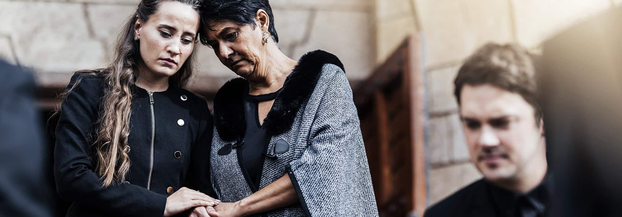 family mourning after a wrongful death