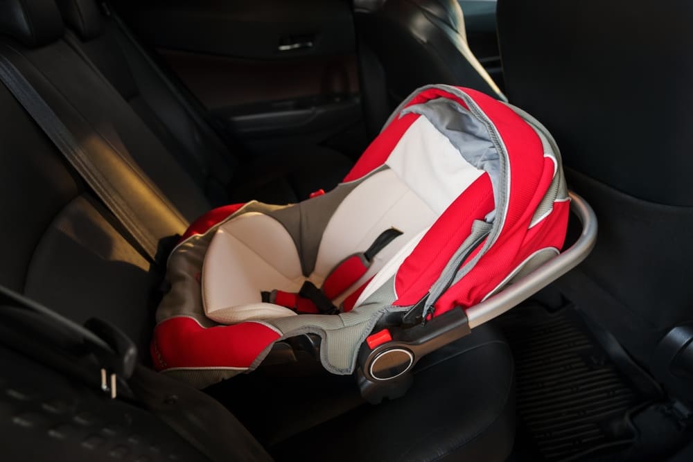 child seat Baby car seat in the car