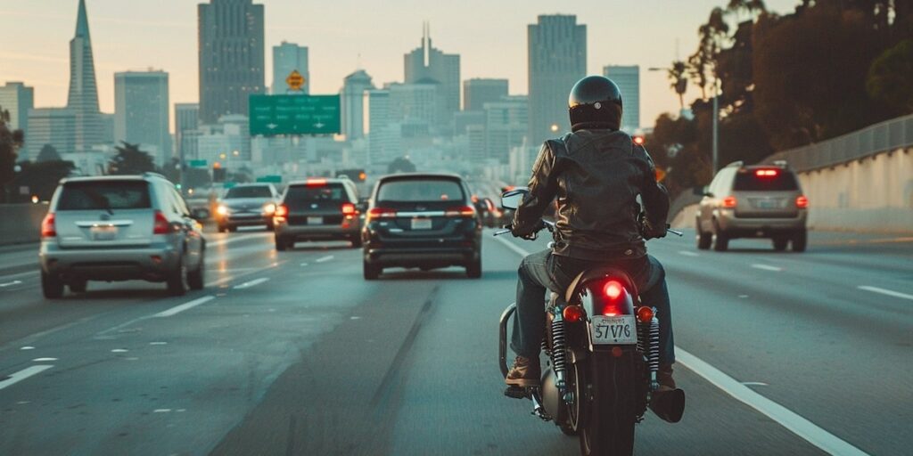 Highway Motorcycle on highway